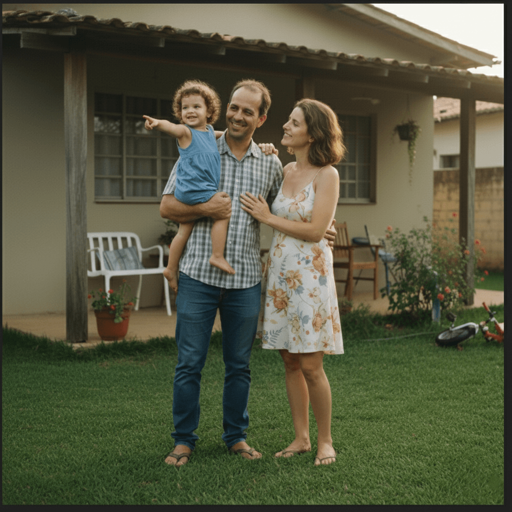 Família Clara e João com filha